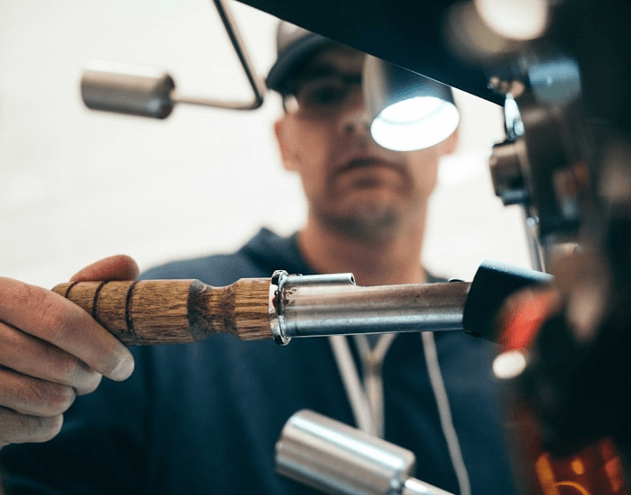 Strong's Marine team member preparing a boat